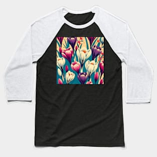 Crocus Flower Baseball T-Shirt